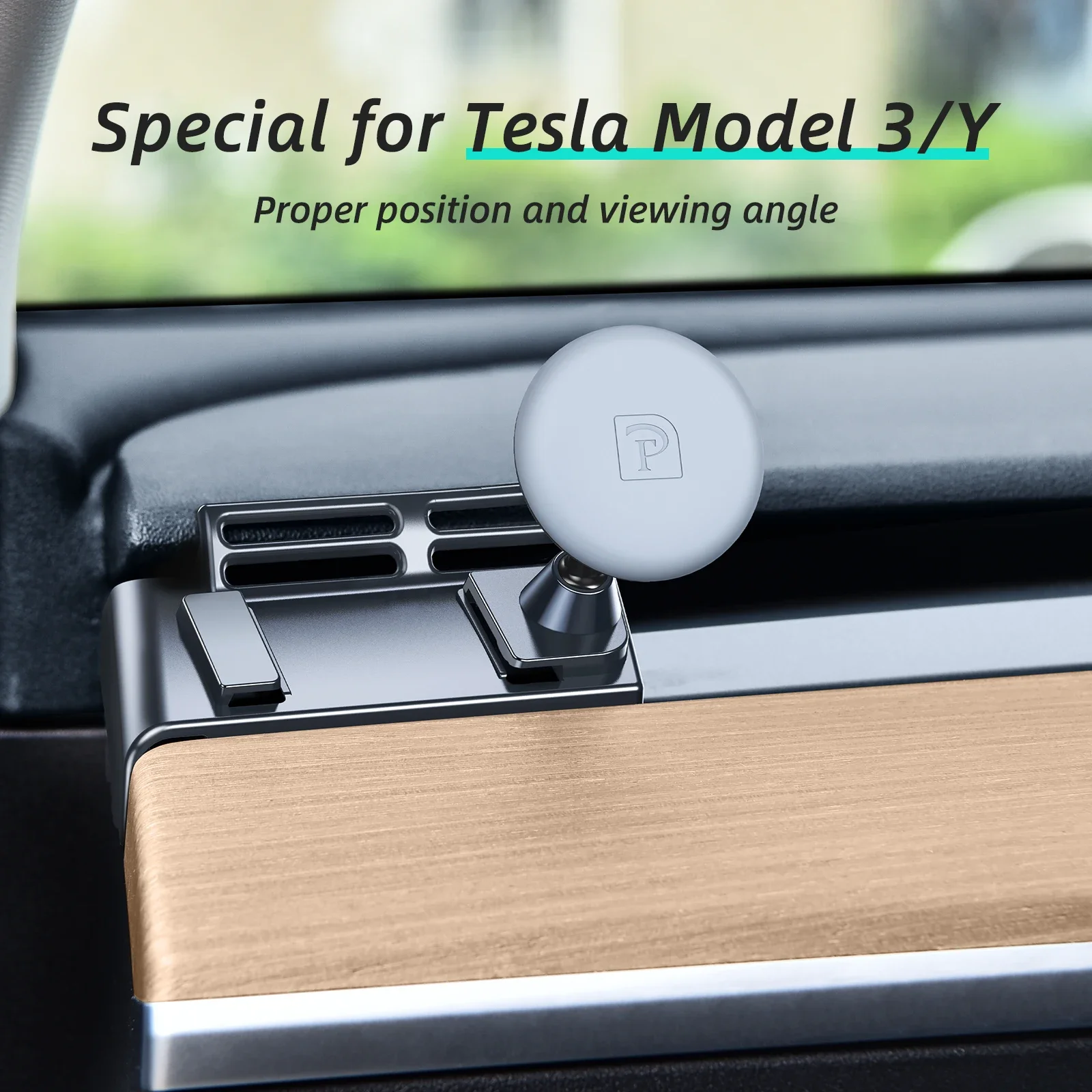 Hipacool для Tesla Model 3/Y Автомобильный магнитный держатель мобильного телефона iPhone Xiaomi