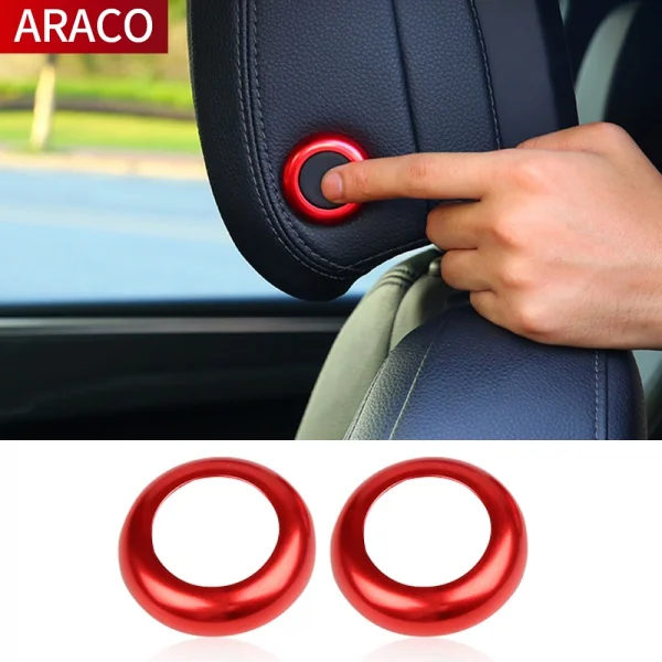 Кнопка регулировки подголовника автомобильного сиденья декоративное кольцо из