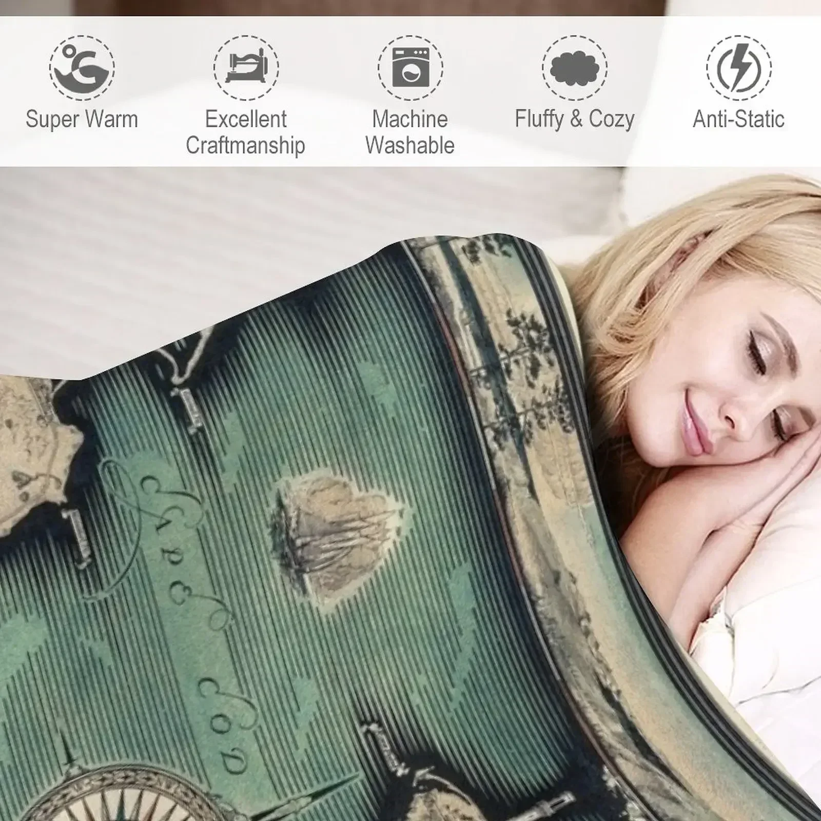 Винтажная карта 1931. Одеяло Cape Cod: Barnstable County Massachusetts детские летние одеяла