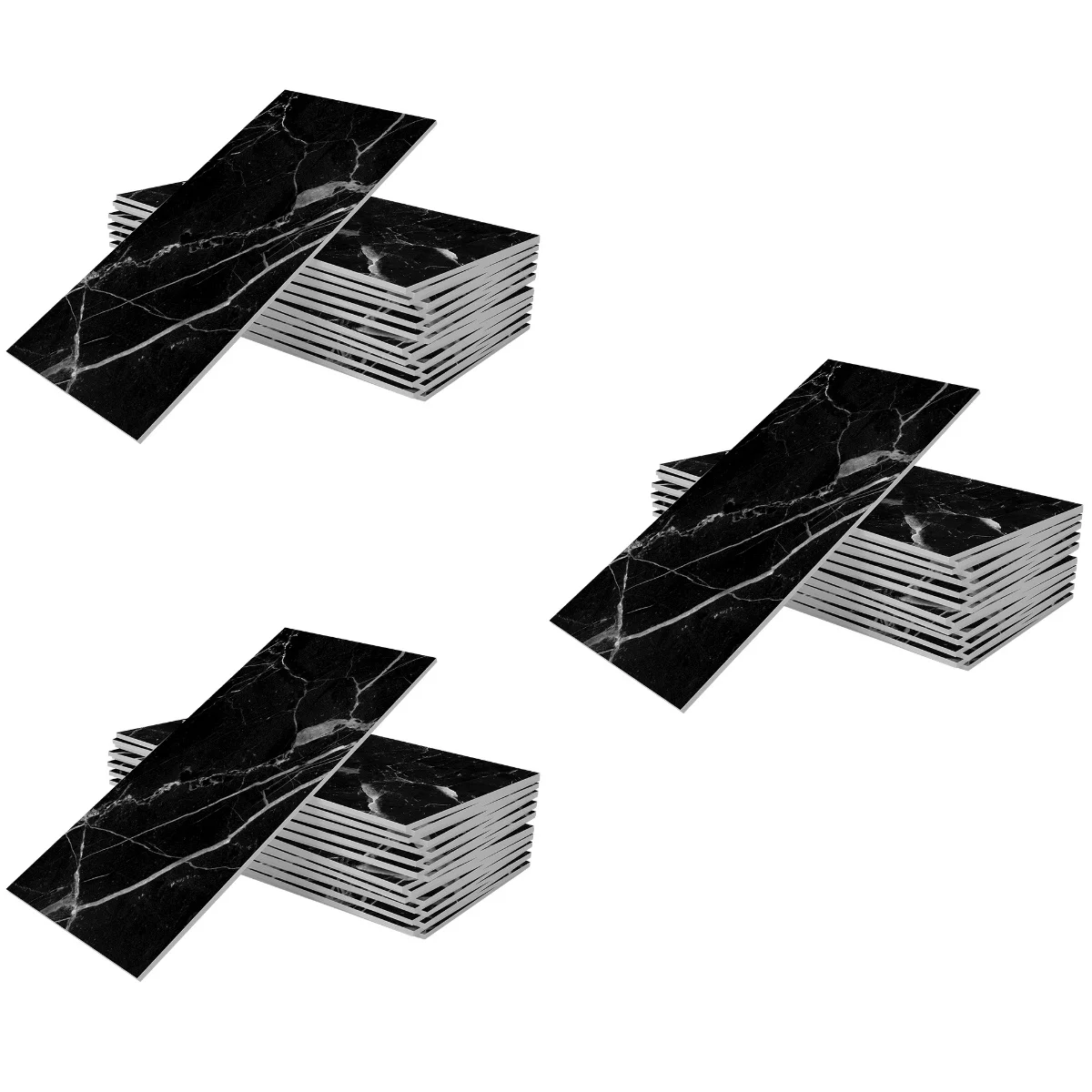 

48 Pcs Kitchen Cabinet Wallpaper Tile Stickers Decorative Fireplace 10x20cm Bathroom Xpe Foaming Decals