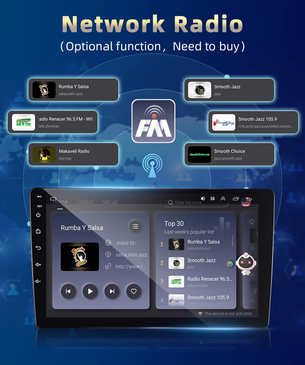 Автомагнитола Podofo 2DIN для Fiat Doblo 2009-2015/Opel Combo 2011-2018