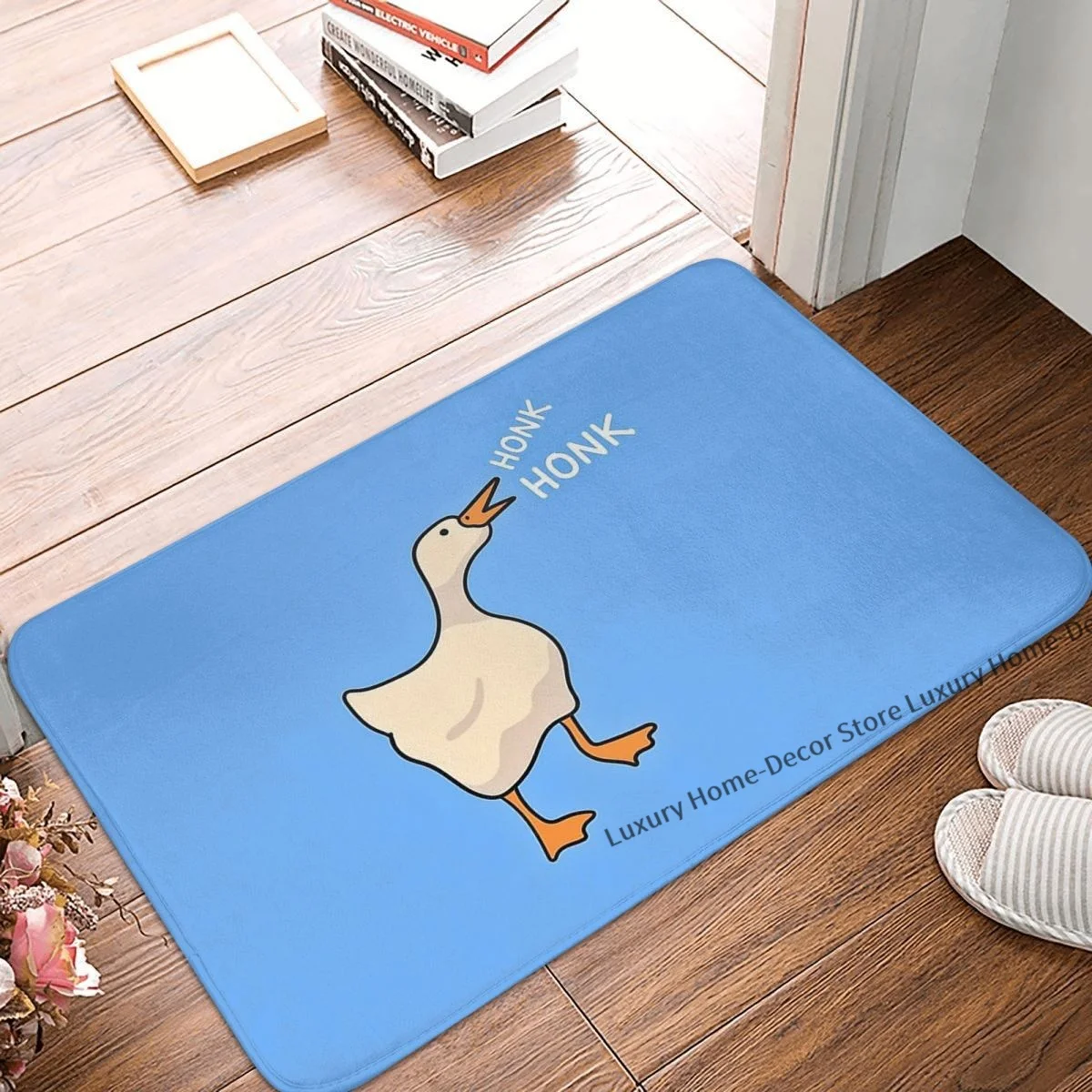 

Bathroom Non-Slip Carpet Honk Honk Goose Flannel Mat Entrance Door Doormat Home Decoration Rug