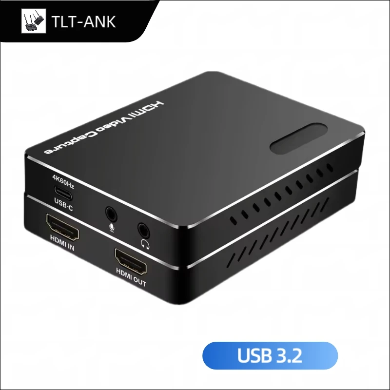 Фото Карта видеозахвата, совместимая с 4K HDMI USB 3,2 4K60 Гц, низкая задержка Plug and Play, вход/выход 4Kp60, красочная потоковая запись №1