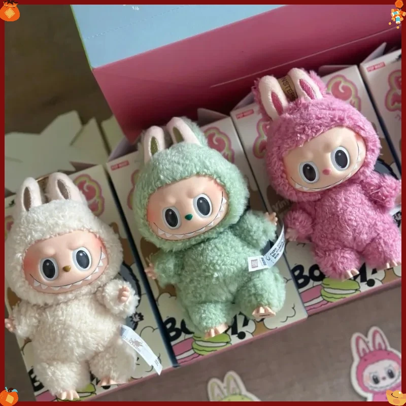 Фото Коллекционная виниловая плюшевая кукла POP MART LABUBU V1 The Monsters Exciting Macaron: милая пастельная арт-игрушка, подарок на день рождения/Рождество №4
