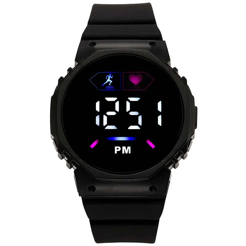 

2022 Fashion Men women Led Digital Date Military Sport Watch Rubber Quartz Watch Waterproof Men Electronic Sport Timing Watch