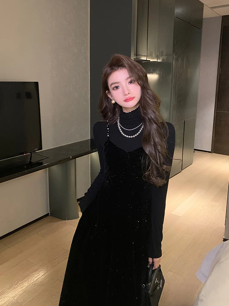 Пальто для ежегодных встреч комплект с юбкой на подтяжках женский осенне-зимний