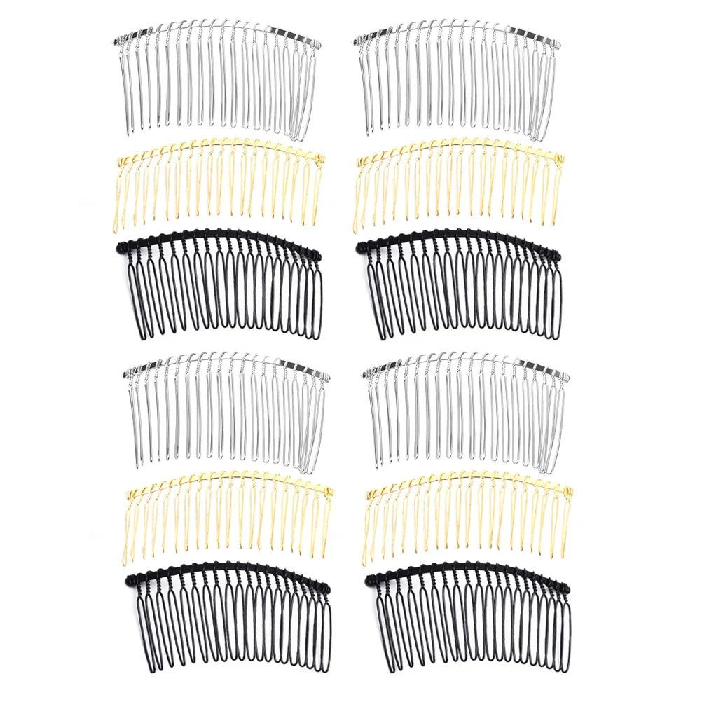 

Hair Comb Sidecombs Metal Women Bridal Slide Pin Clip Teeth Clips Insertplain French Womens Vintage Slides