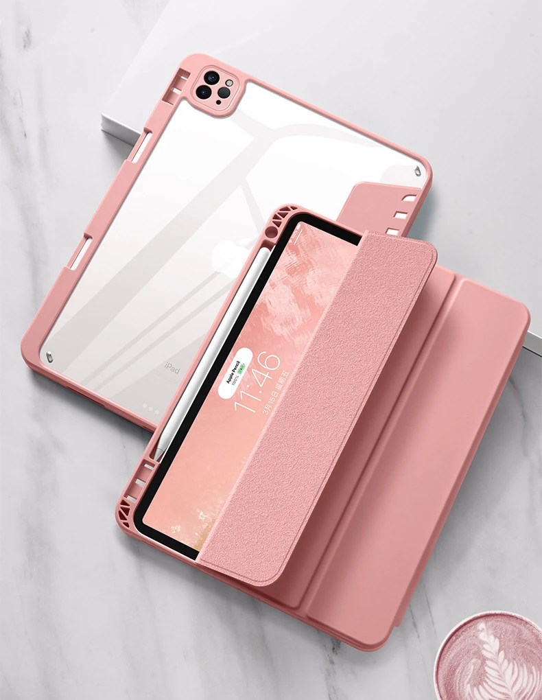 

For iPad case 2021 Mini 6 Pro 11 9th Generation Case 10.2 2018 Air 4 Case 10.5 iPad por 10.9 PU Silicon Transparent Cover Funda