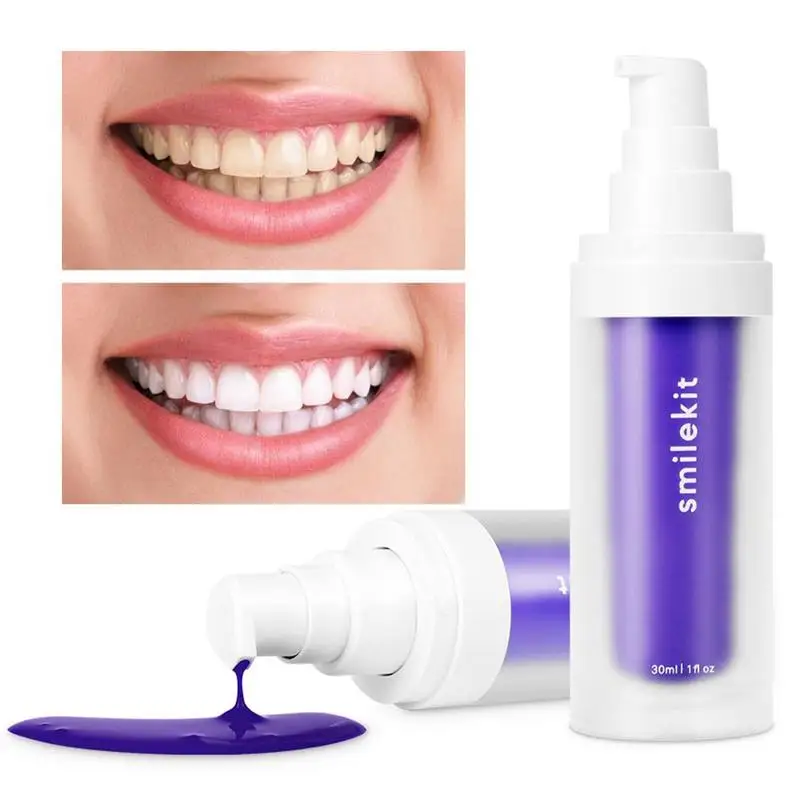 

V34 Toothpaste 30ml Teeth Cleansing Whitening Toothpaste Repair Fresh Breath Remove Yellow Plaque Smoke Stain Colour Corrector