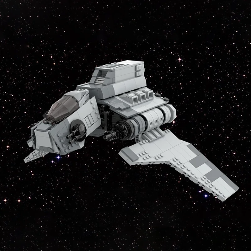 Фото 803 детали MOC, модель атакующего космического корабля класса Nu, строительные блоки, рождественские подарки, архитектурная игрушка, образовательный конструктор для самостоятельной сборки. №5