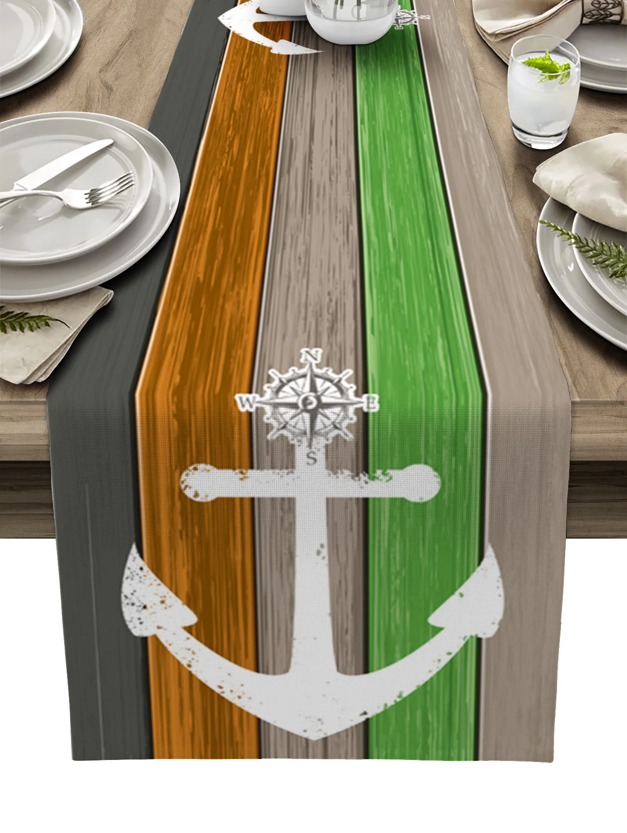 

Retro Farm Spring And Summer Earth Color Gradient Table Runner Decoration Home Decor Dinner Table Decoration Table Decor