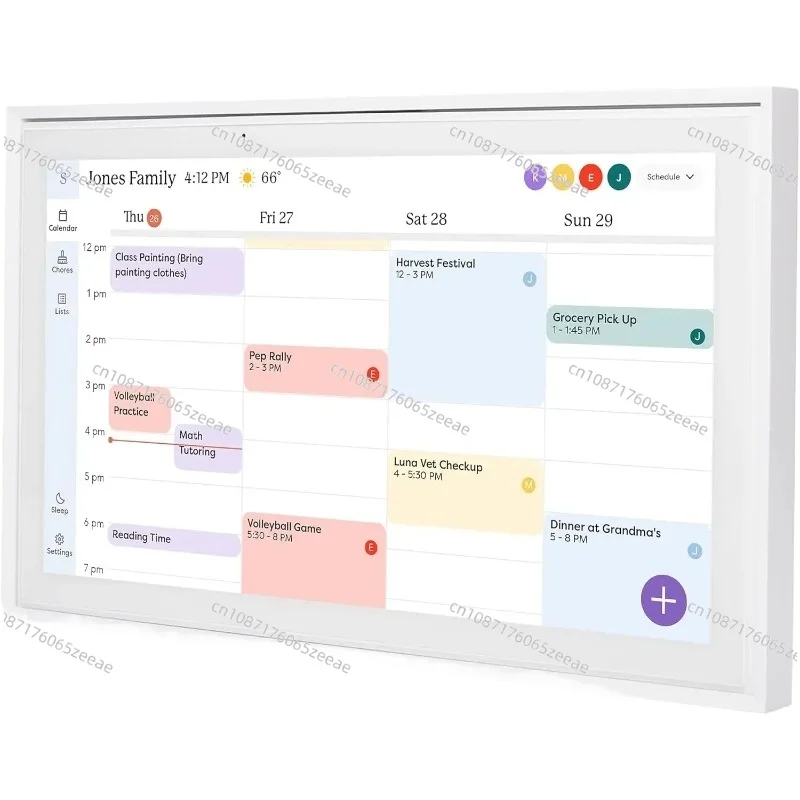 Календарь 15-дюймовый цифровой календарь и диаграмма работы Смарт-сенсорный