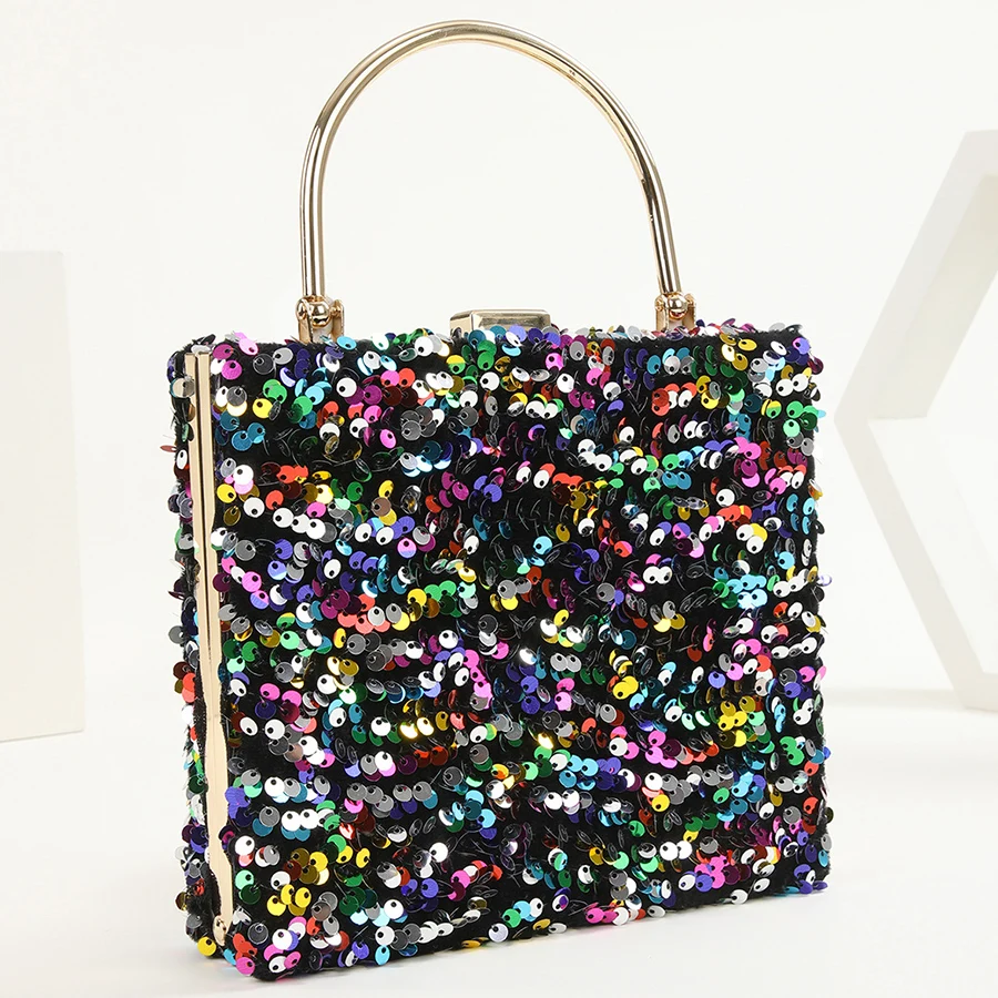 

Новый Кошелек, стильная многоцветная вечерняя сумка с блестками, роскошная женская Свадебная вечерняя сумка для выпускного вечера, блестящ...