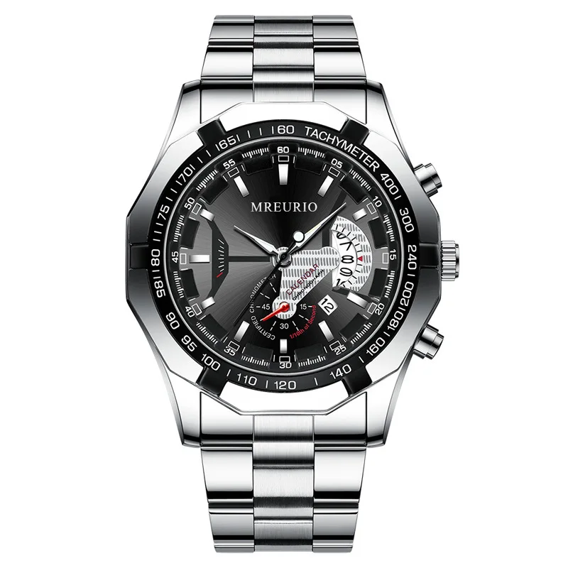 

Luxury Business Male Watch High Quality Waterproof Gold Stainless Steel Luminous Calendar Double Digital Men Quartz Wristwatches