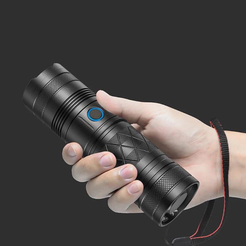

D2 High Power Led Flashlights Camping Torch Light Flash Lantern Edc Rechargeable Light Tactical Flashlight Outdoor Lighting Lamp