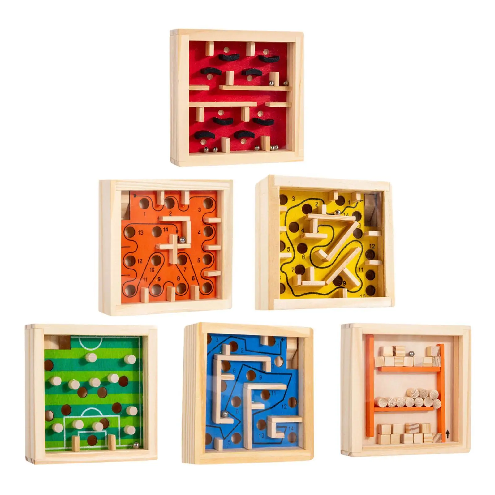 Деревянный лабиринт настольная игра мраморный игрушка ручной работы баланс