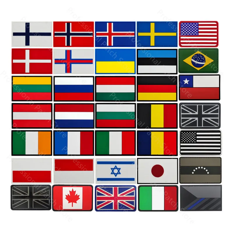 3D ПВХ-флаг, резиновая искусственная кожа, искусственная кожа, Россия, Великобритания, Франция, США, Украина, тканевые наклейки на плечо