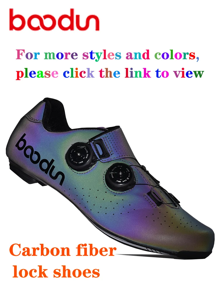 

BOODUN Men Carbon Shoes Spd Shoes Road Cycling Shoes Ultralight Self-Locking Road Bike Shoes Bicycle Racing Roadbike Shoes