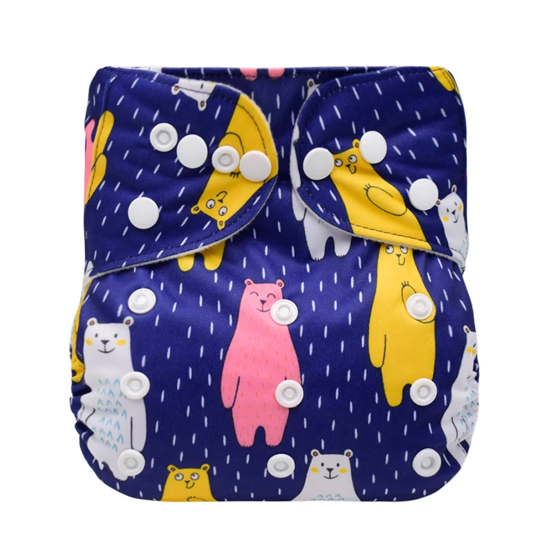

2022 Washable Eco-friendly Baby Cloth Diaper Waterproof Breathab Ecological Adjustable Nappy Reusable Diaper Fit 0-2year 3-15kg