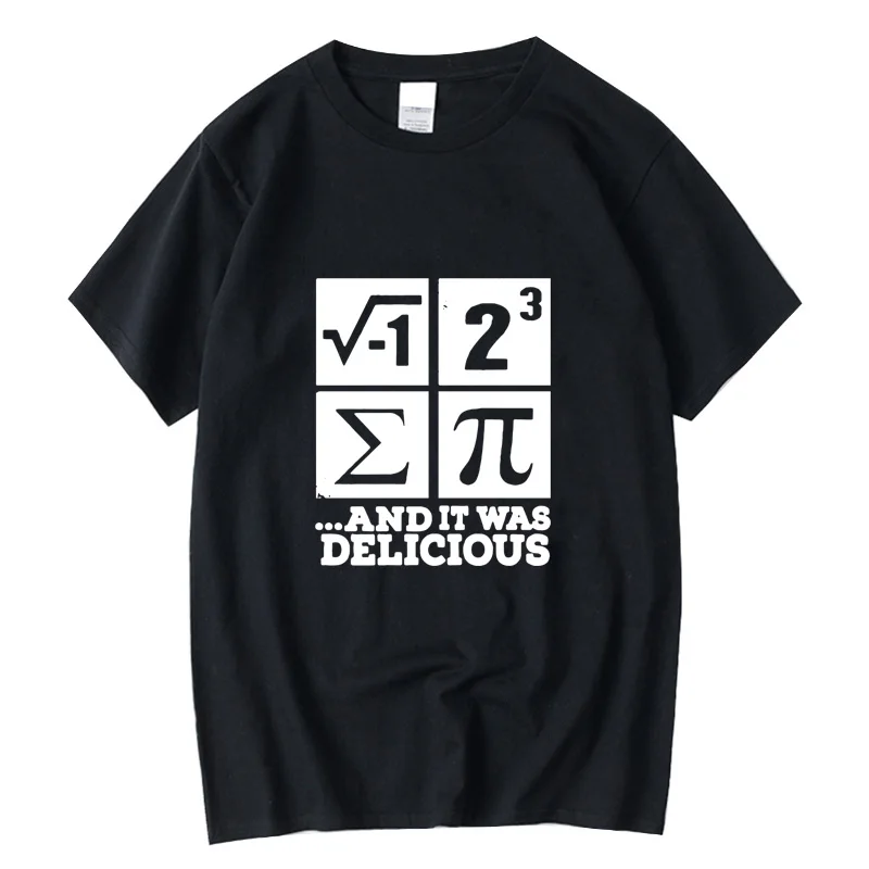 

Men's T-shirt High Quality 100% cotton Funny math printing Summer casual o-neck men t shirt cool loose T-shirt Male Tees tops