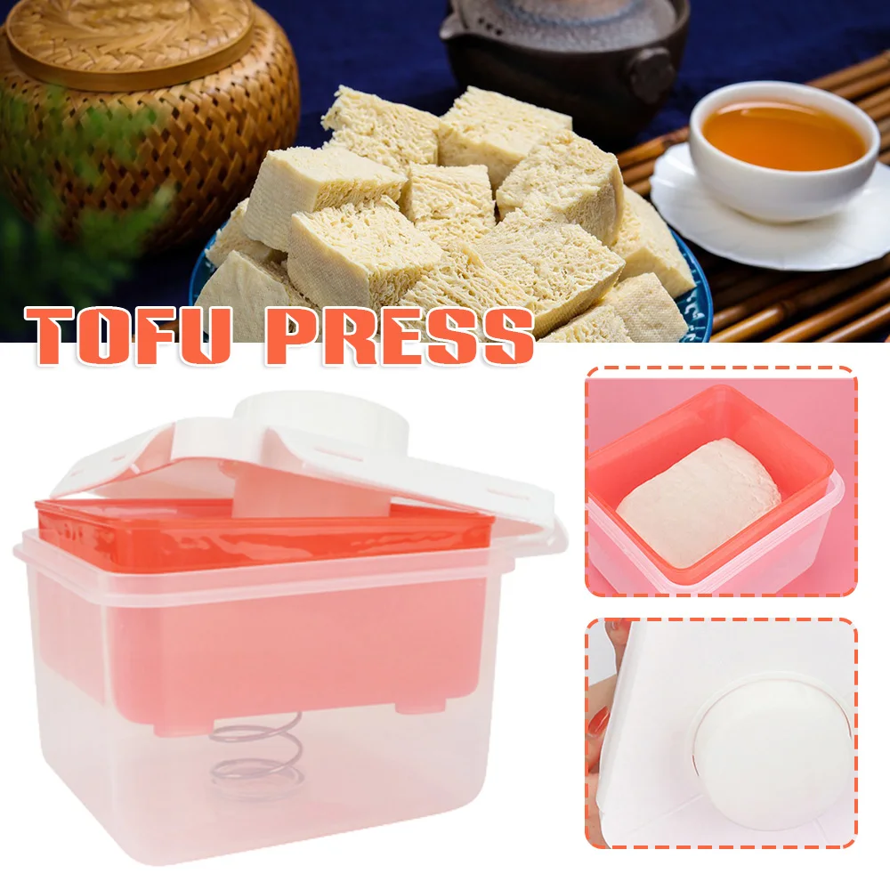 

Бытовая коробка для слива тофу «сделай сам», многоразовые соевые продукты, приспособление для прессования для кухни, блок для слива тофу, ко...