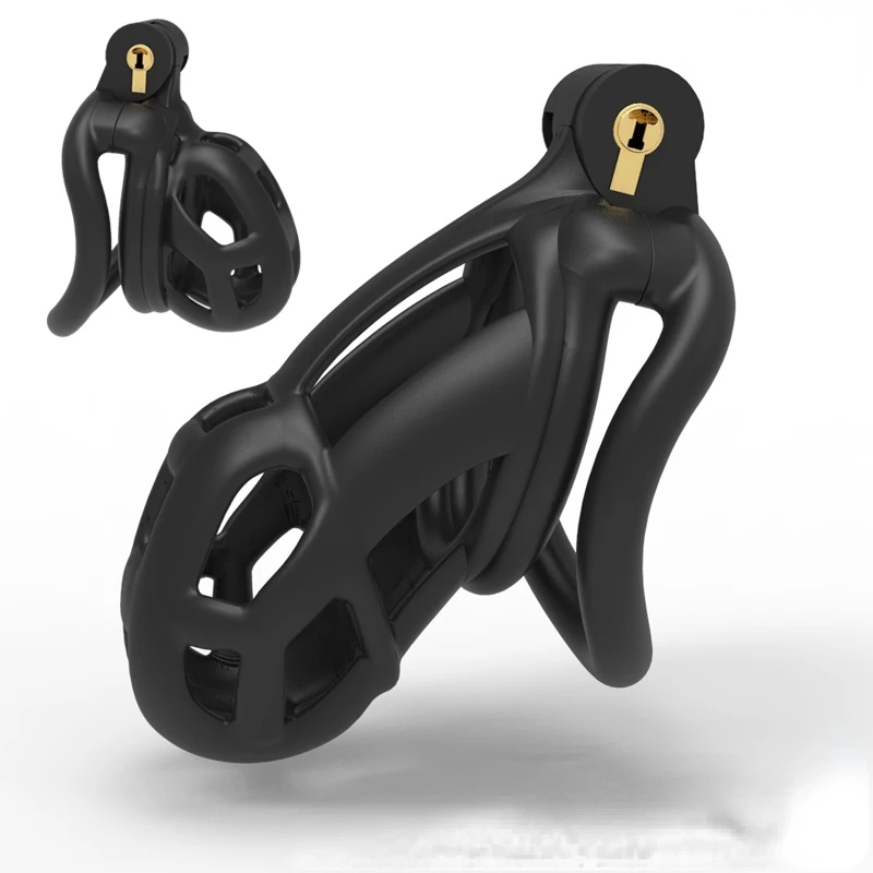 

Распродажа V2.0 клетка для пениса 3D печатное индивидуальное устройство целомудрия легкое Изогнутое Кольцо для пениса Кобра секс-игрушки для ...