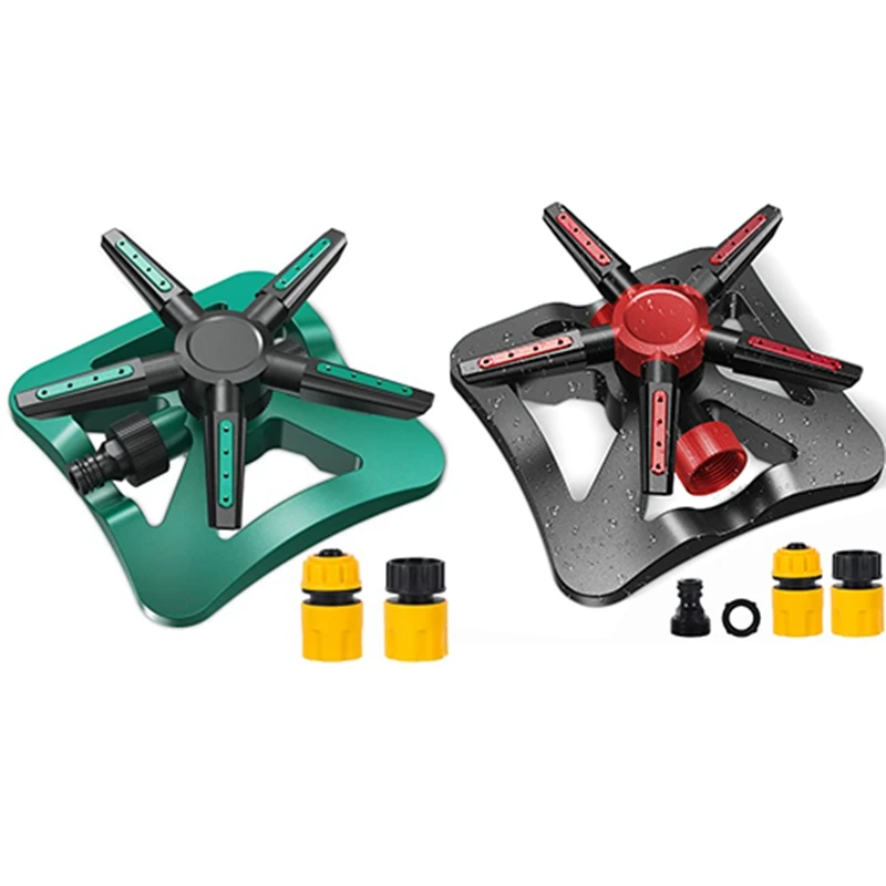 

Sprinklers For Yard, Rotating 5-In-1 Lawn Sprinkler With 360-Degree Rotation, 5 Arms, 20 Nozzles, Household