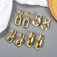 big gold earring lady acrylic fashion exaggerated trend cool wind metal texture chain pendant earring for women 2022 dropshiping