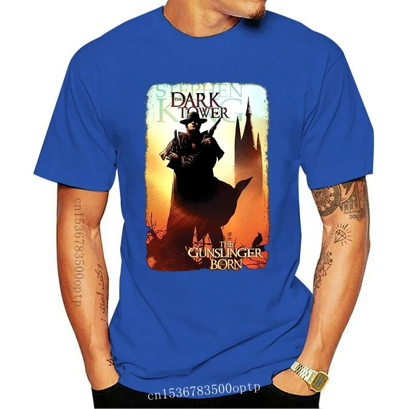 

Camiseta con estampado de Dark Tower The Gunslinger Born para hombre, camisa divertida a la moda, novedad