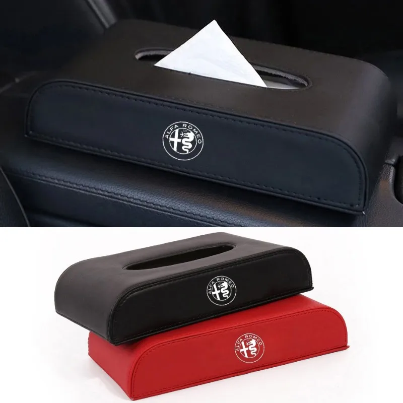 

Car Tissue Box Napkin Holder Decoration for Alfa Romeo 159 Giulietta 147 Mito Giulia 156 GT 166 Stelvio Interior Accessories