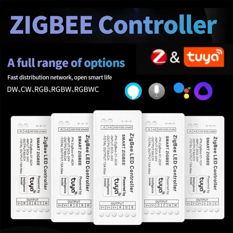 Контроллер светодиодсветильник ленты Zigbee 3/4 одноцветная/двойная LED полоска с