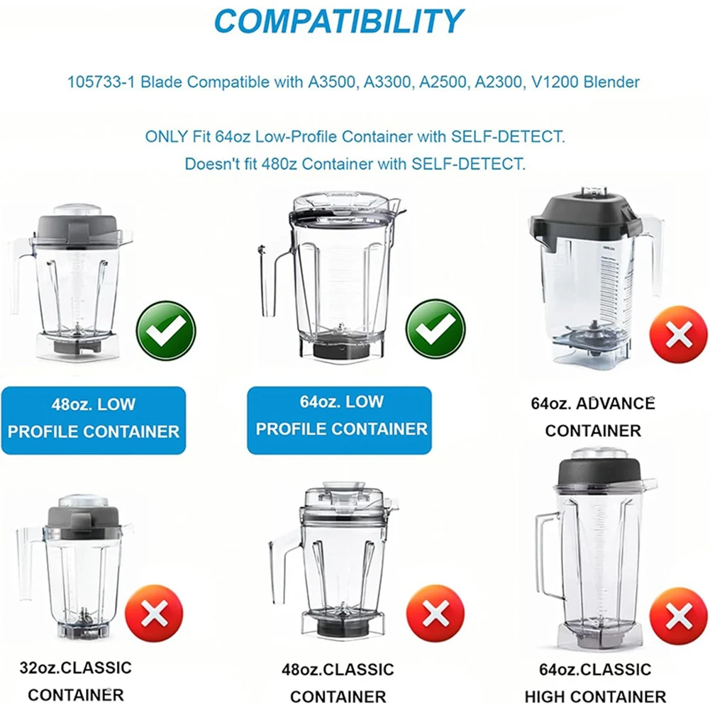 Замена лезвия блендера в сборе для VitaMix 105733 A2300 A2500 A3300 A3500 Pro750 7500 5300 Блендер