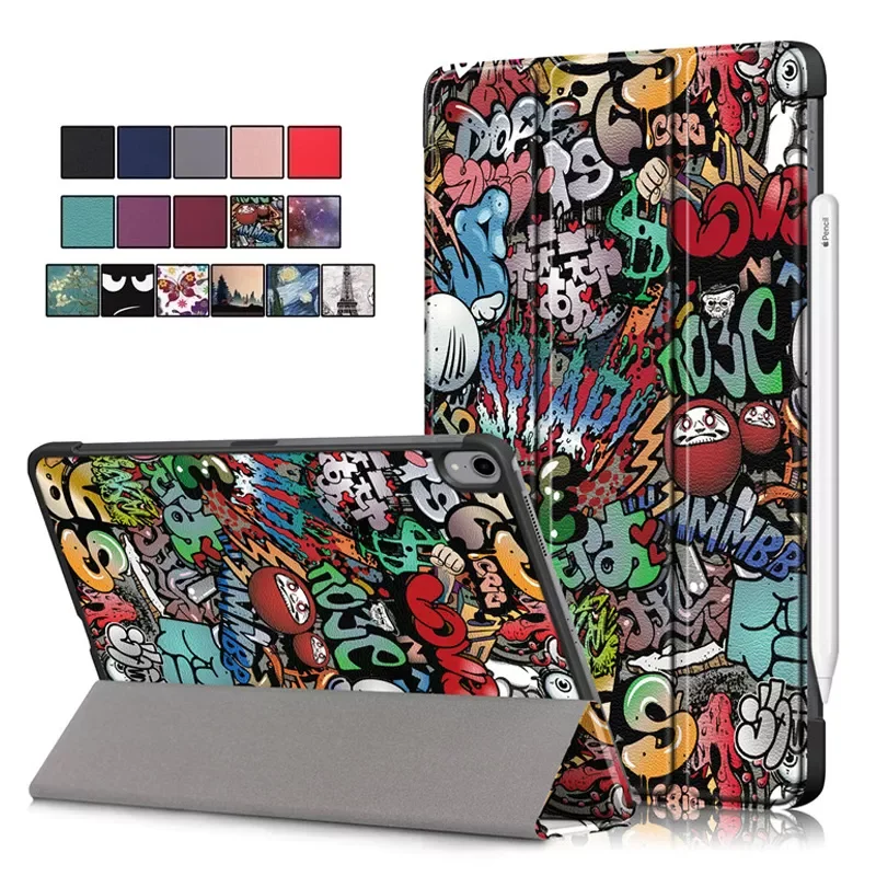 

For iPad Air 2020 2022 10.9 inch Case Fashion Paint Leather Hard Tablet Case For Funda iPad Air 4 iPad Air 5 th Generation Cover