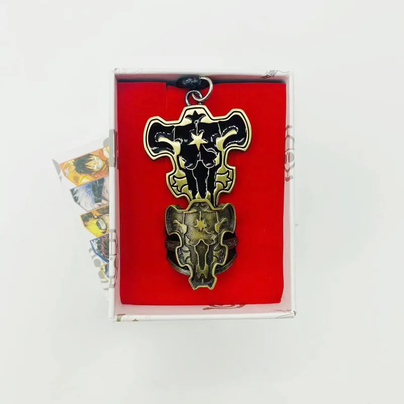 2 шт./лот Аниме Черный клевер металлическое ожерелье кольцо на палец Косплей