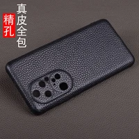 hot new wholesale retail full grain cow skin leather cover cases for huawei p50 p40 mate 40 30 pro plus genuine cowhide case