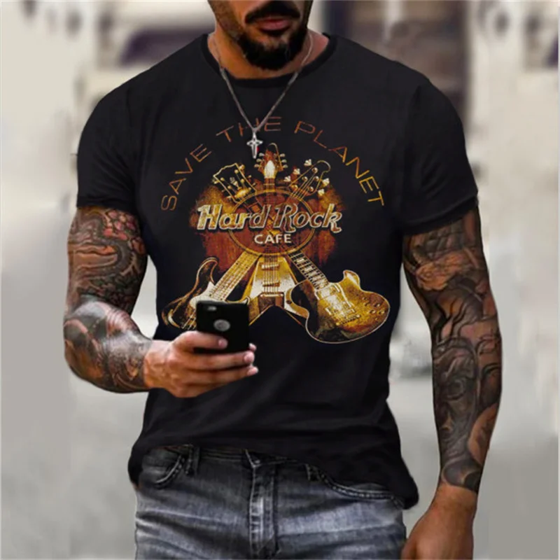 

Guinness 3D men's casual T-shirt, summer loose T-shirt with round neck, light, short sleeve, oversized, antibiotic, breathable