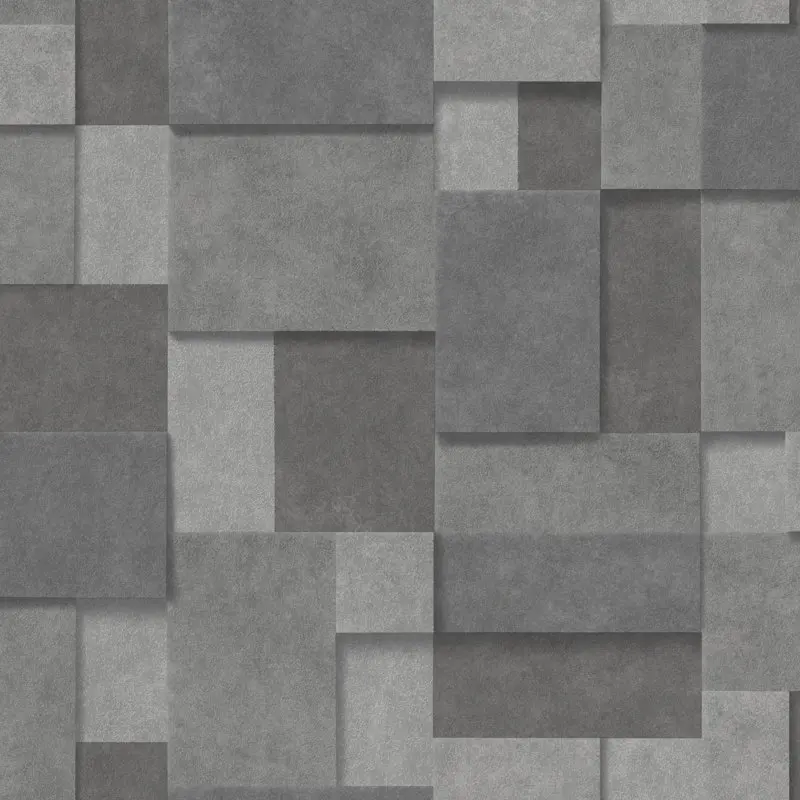 

Duchamp Dark Grey Patchwork Metallic Wallpaper
