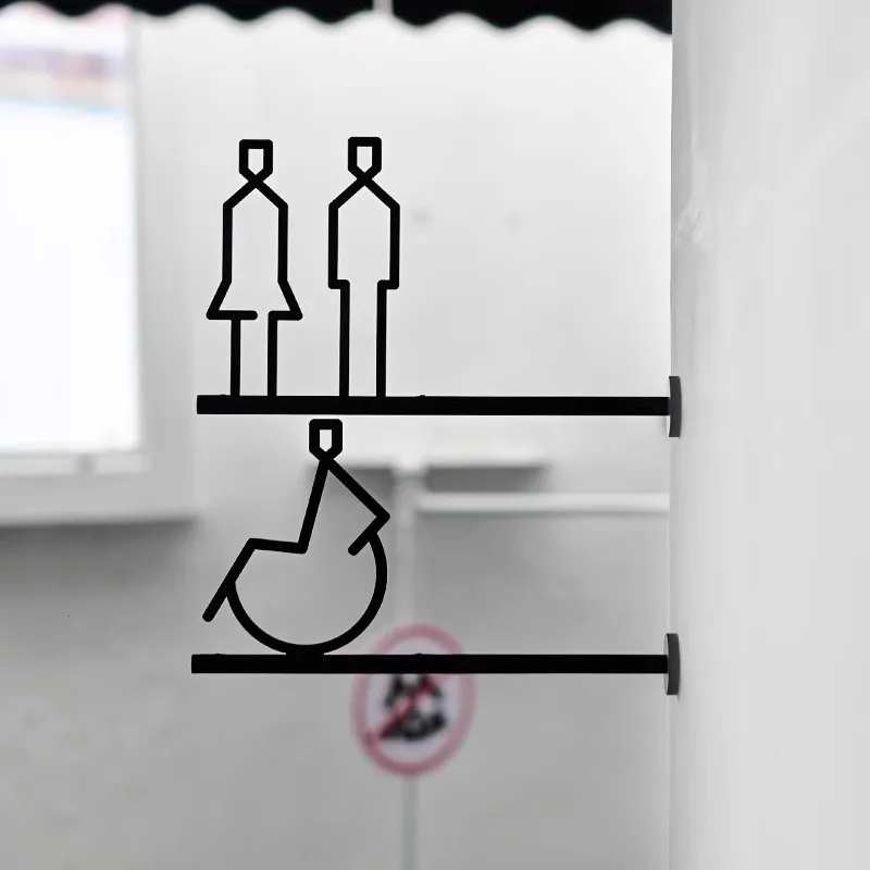 Металлические 3D вывески для туалета