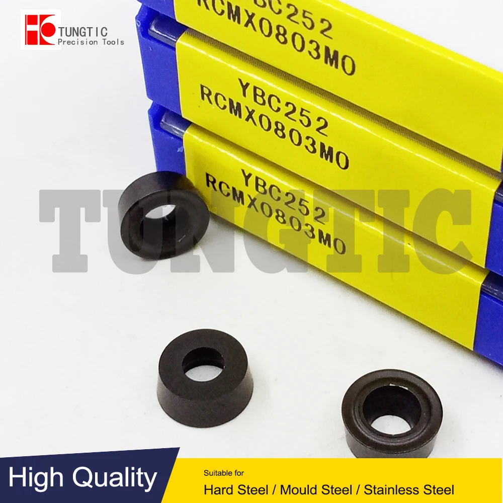 

RCMX0803MO YBC252 Milling Cutter CNC Tool Lathe Machining Tools Lathe Cutting Tool Metal Turning Tools Inserts RCMX 0803MO