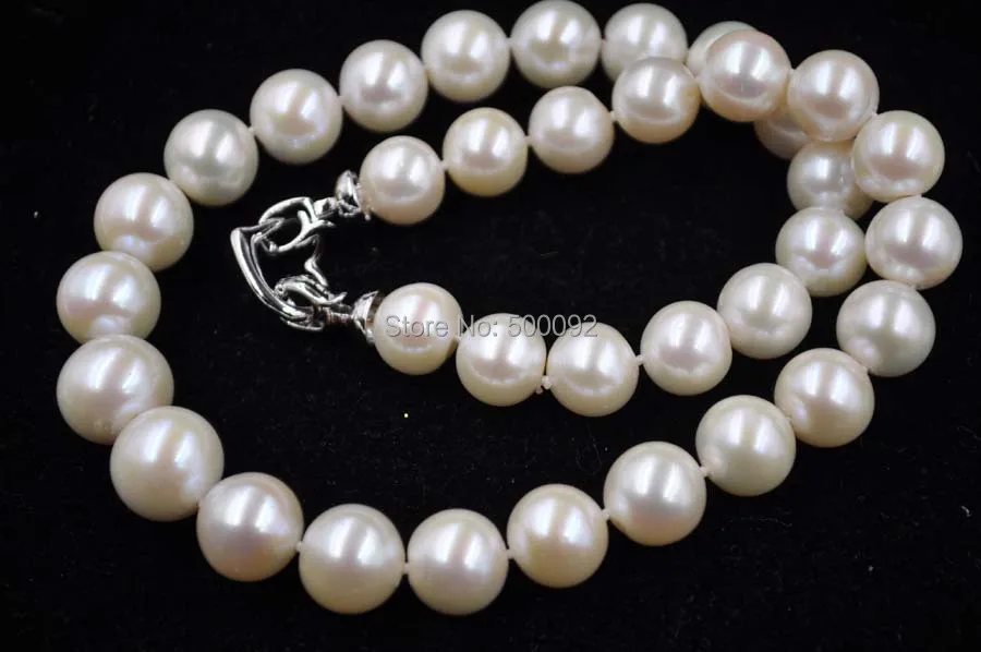 

AA+ 11-14mm round freshwater pearl necklace free shipping