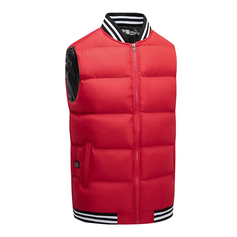 Winter Men's and Women's Intelligent Constant Temperature Vest Charging Heating Rib Vest Down Jacket