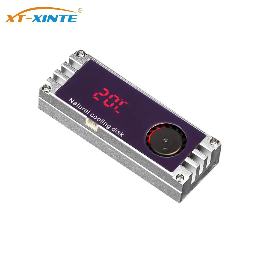 

Радиатор M.2 SSD для NVME 2280 22110, твердотельный жесткий диск, алюминиевый радиатор с термосиликоновой прокладкой, OLED-дисплей температуры