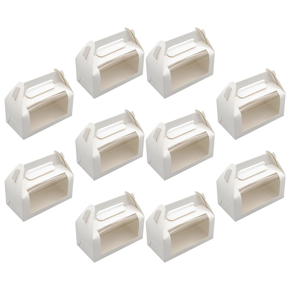 

10 Pcs Toast Paper Wrapping Boxes Dessert Packaging Boxes Sandwiches Boxes