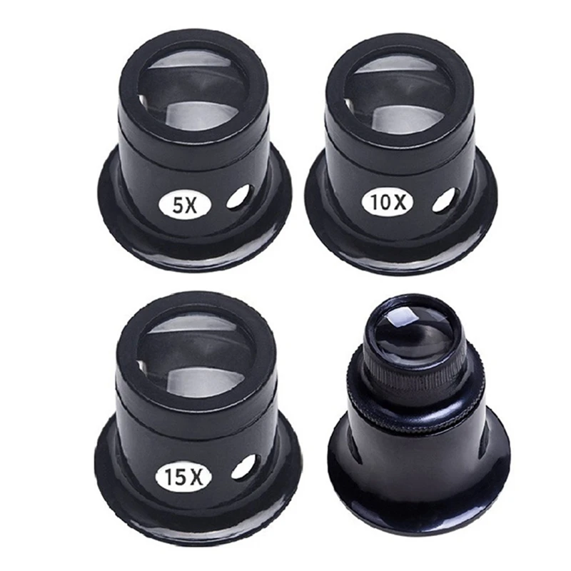 Лупа для ремонта часов стеклянная линза простое дюймовое зеркало лупа с зажимом