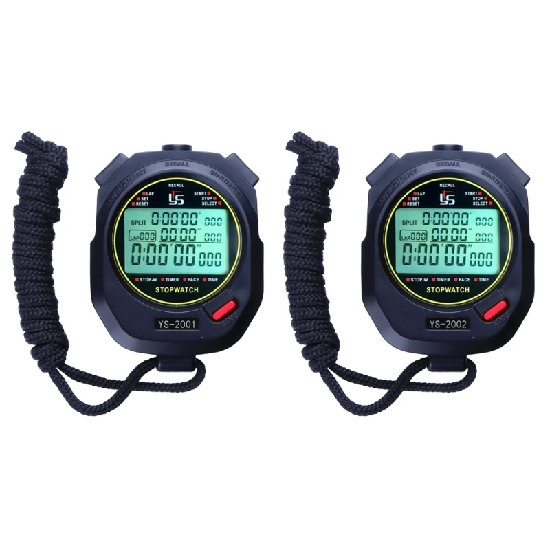 

1/1000-Second Precisions Memory Sport Timer Lap Split Digital Stopwatch Outdoors