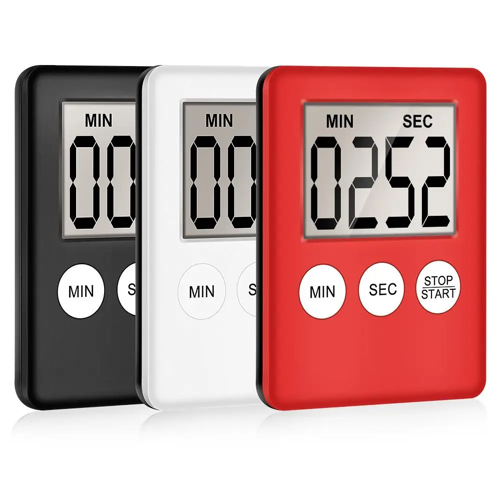

Kitchen Timer Lcd Digital Screen Chronograph Timer Square Cooking Countdown Alarm Clock Stopwatch Temporizador Clock