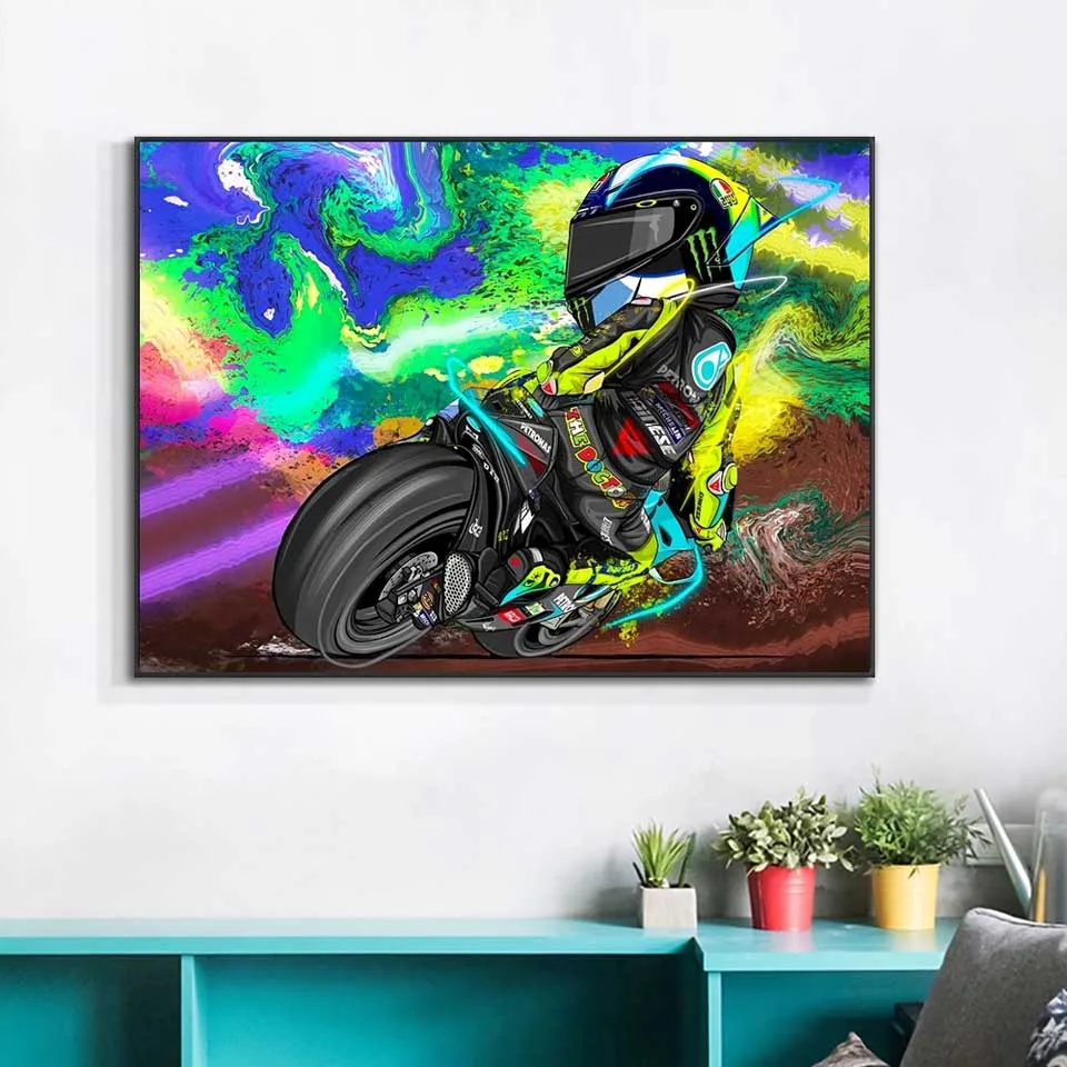 

Картина для вышивки крестиком Valentino Rossi's акварель