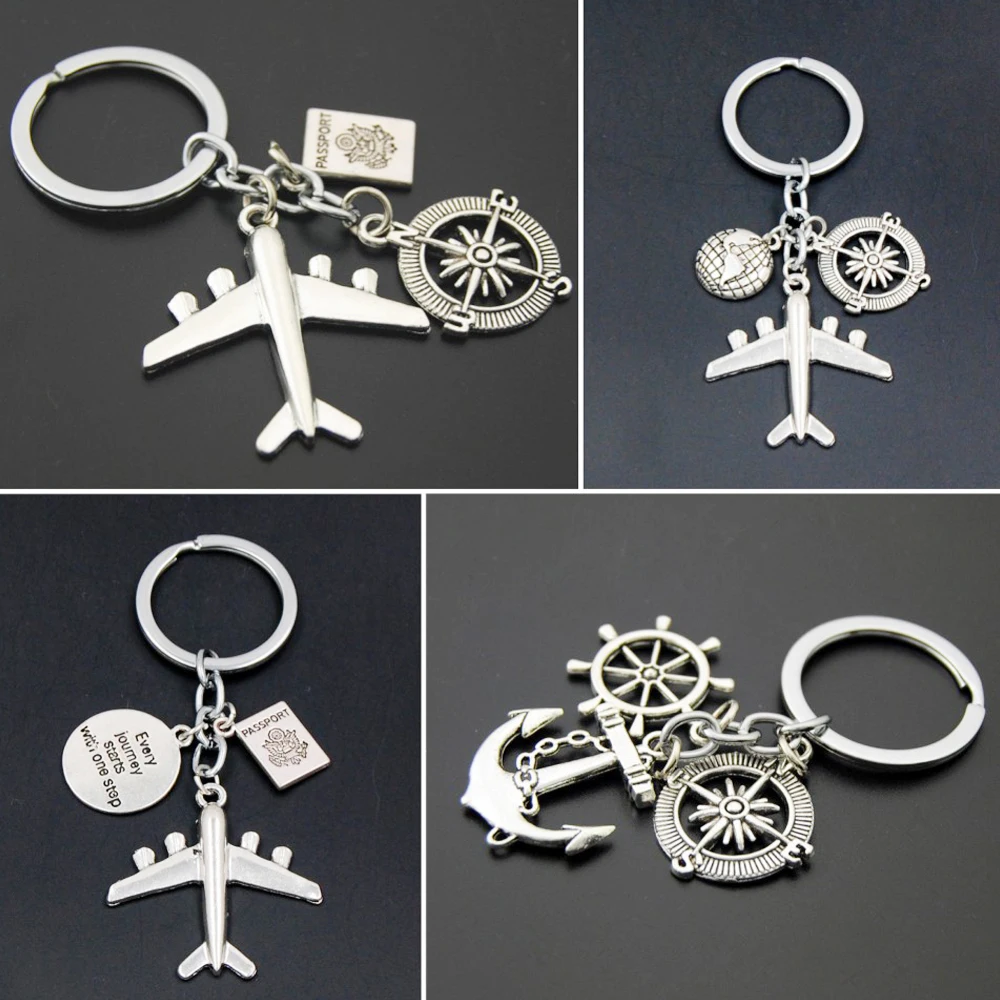

Hot Sale No Matter Where Anti-Lost Key Chain For Global Travel Exquisite No-Fading Metal Keychain Tiny Carry Pendant Accessories