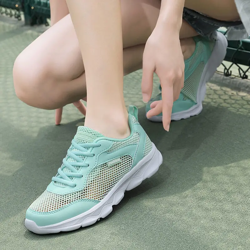 

Summer New Sports Shoes Big Mesh Hollow Ladies Casual Shoes Korean Style Lace All-match Women's Shoes