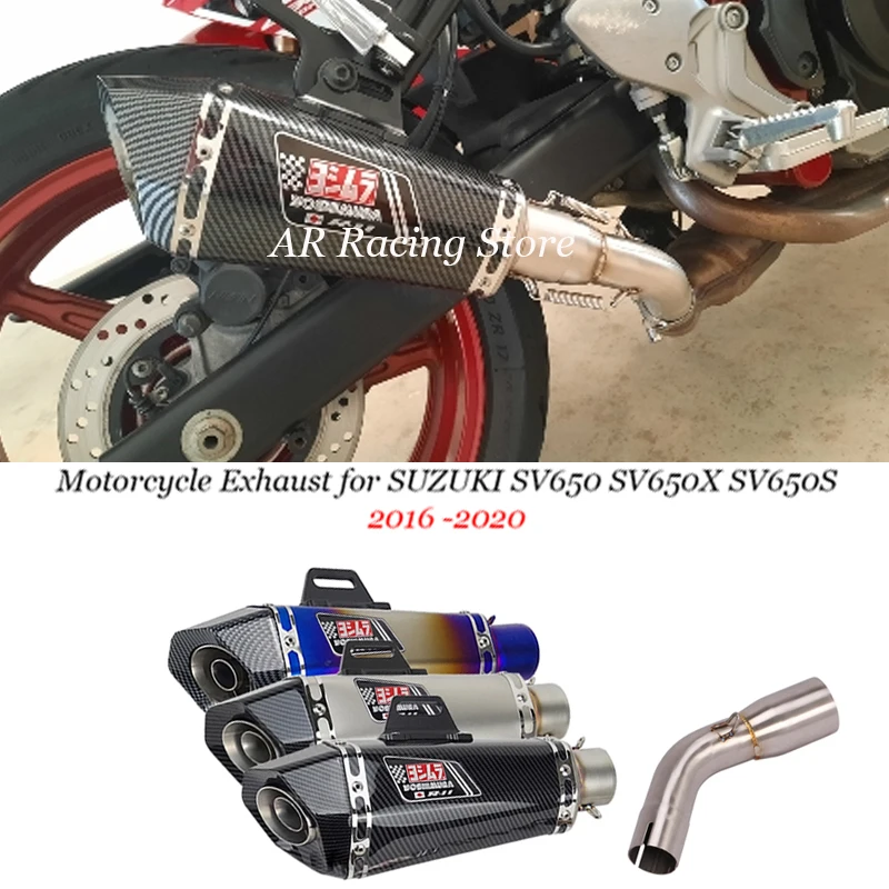 

Yoshimura Motorcycle Exhaust for SUZUKI SV650 SV650X SV650S 2016 2017 2018 2019 2020 Escape Moto Modify Muffer Middle Link Pipe